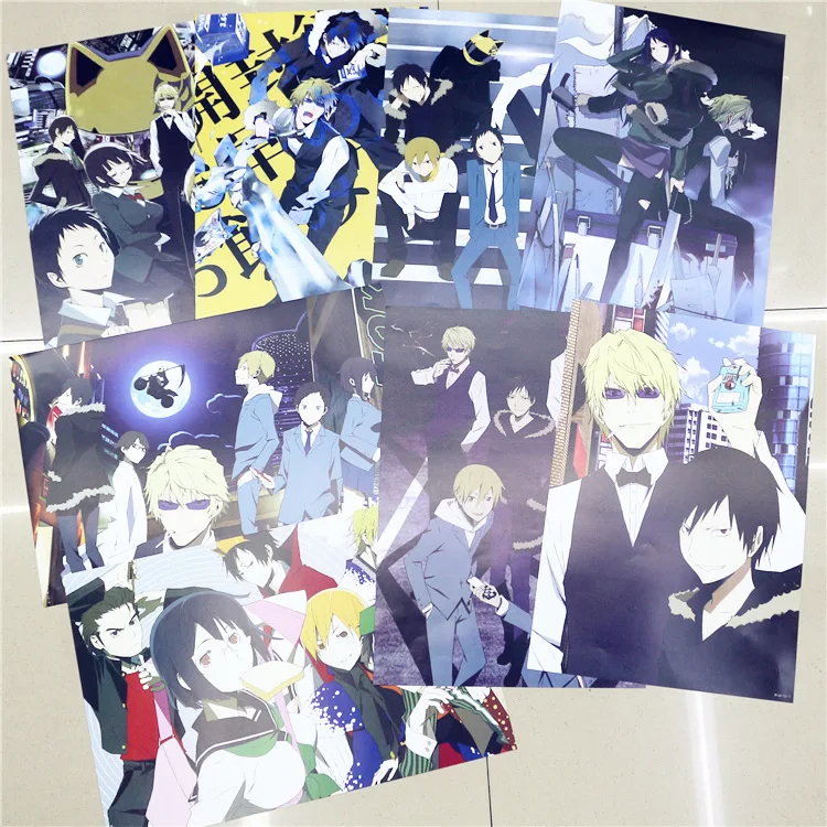 8 шт./компл. разные дизайны А3 постеры Аниме игры Durarara 3way противостояние DRRR доска