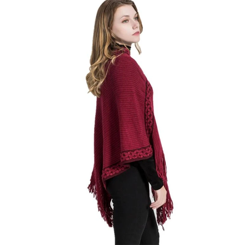 Женский плащ IANLAN из искусственного меха с вырезом и кисточками IL00132