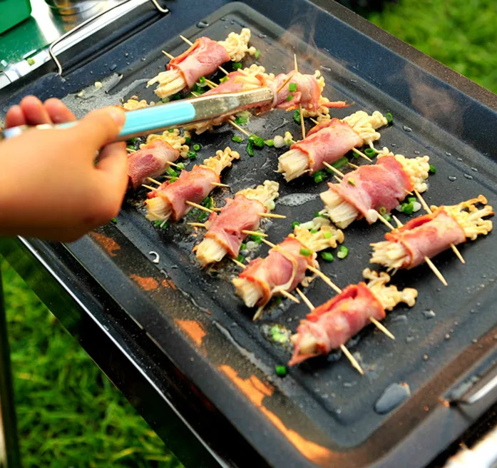 Уличная домашняя стойка для барбекю из нержавеющей стали большая Складная
