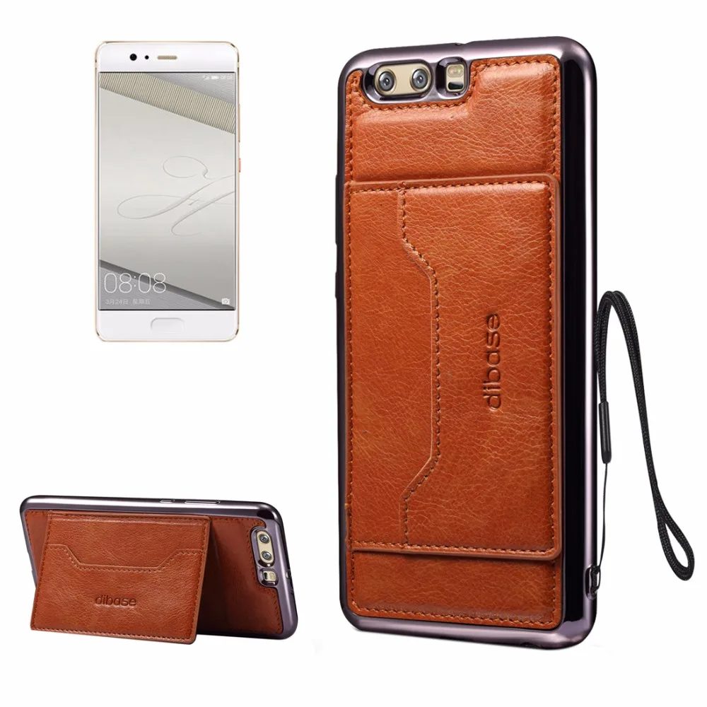 Чехол для Huawei P10 Plus с гальваническим покрытием из ТПУ текстурой Crazy Horse защитный