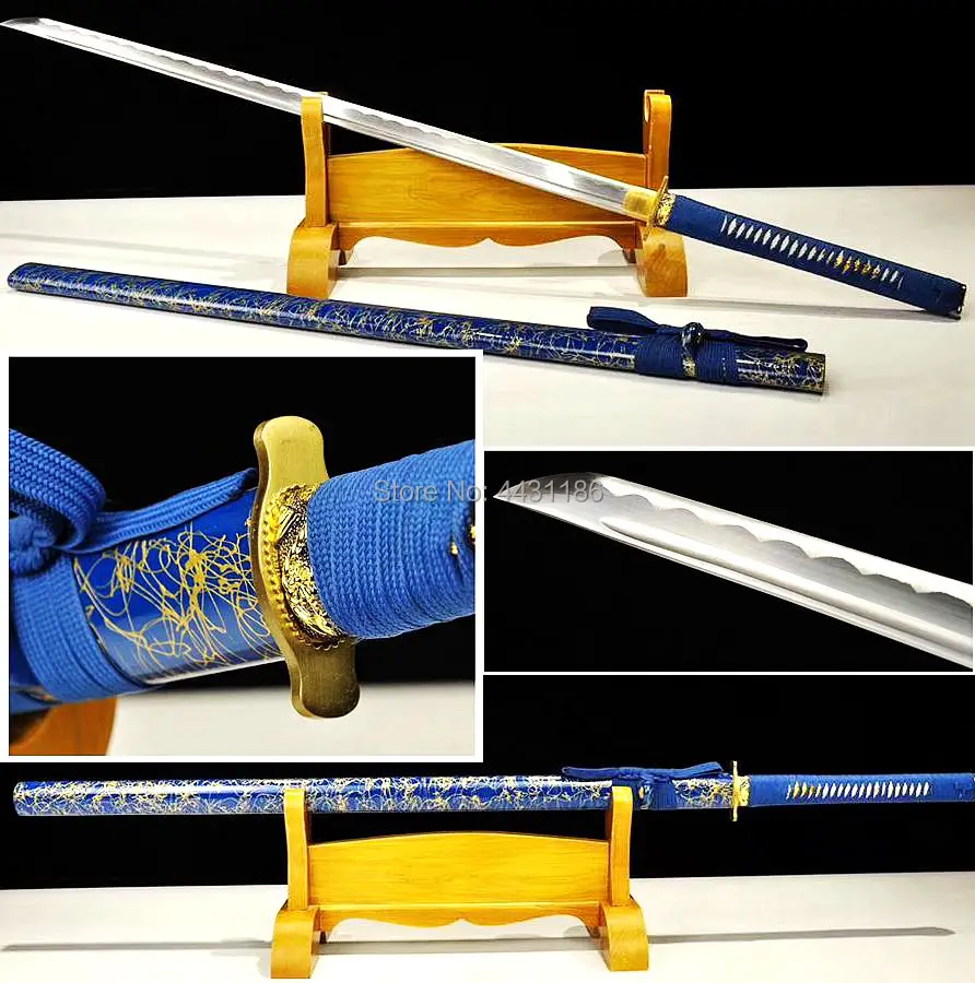 Ручная работа 1060 углеродистая сталь прямое лезвие искусственный острый японский