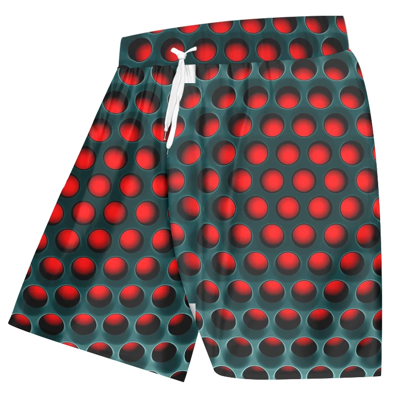 UJWI мужские пляжные шорты модные быстрая забавные 3D печатных красного и черного