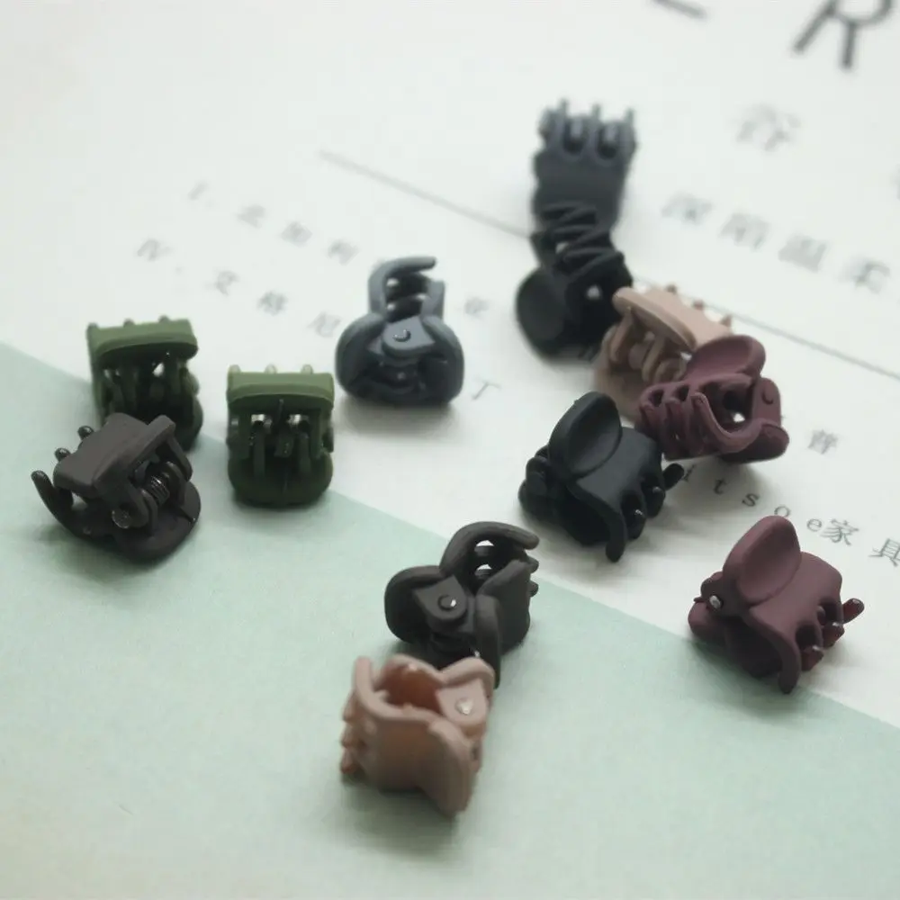 

12pcs Simple Matte Texture Mini Hair Claws Clips Hairpins Women Barrette Hairclip Lady Hair Accessories Mixed Color New Arrival