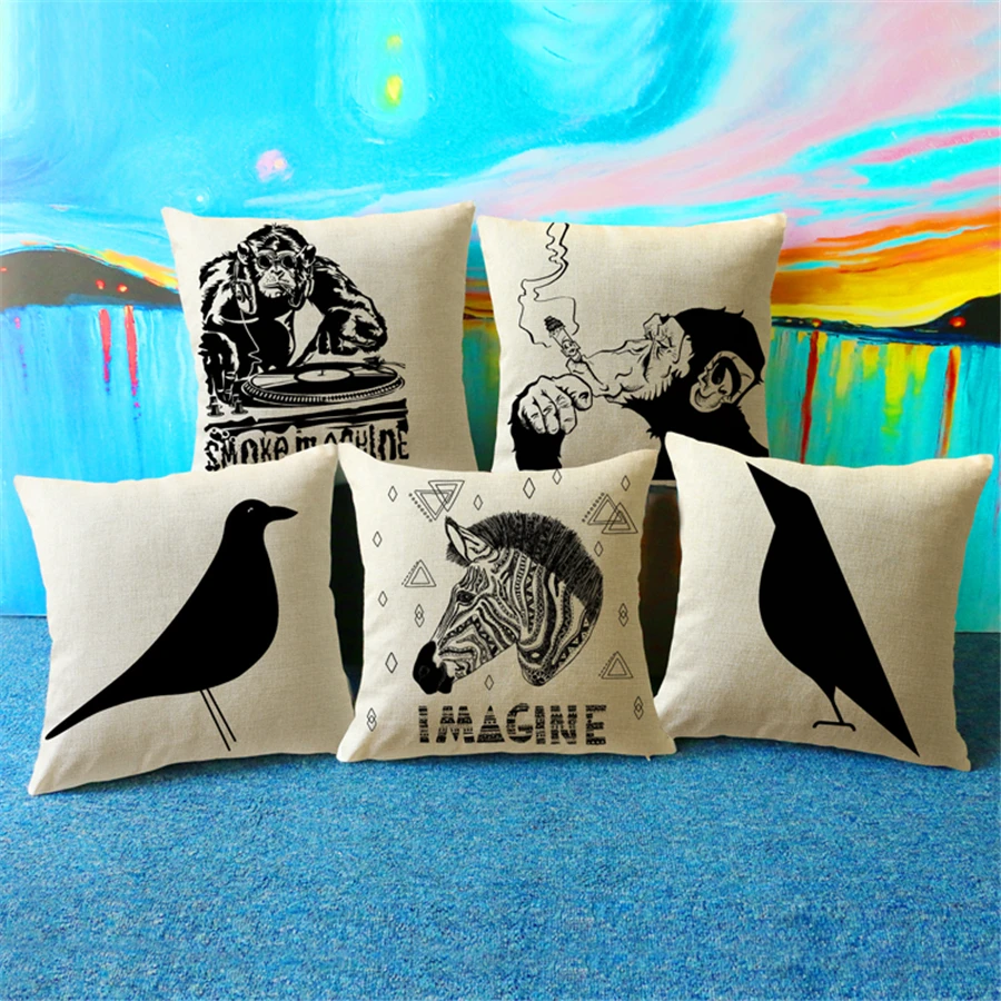 Современная Дымчатая птица Зебра животное декоративный офисный стул бархатная