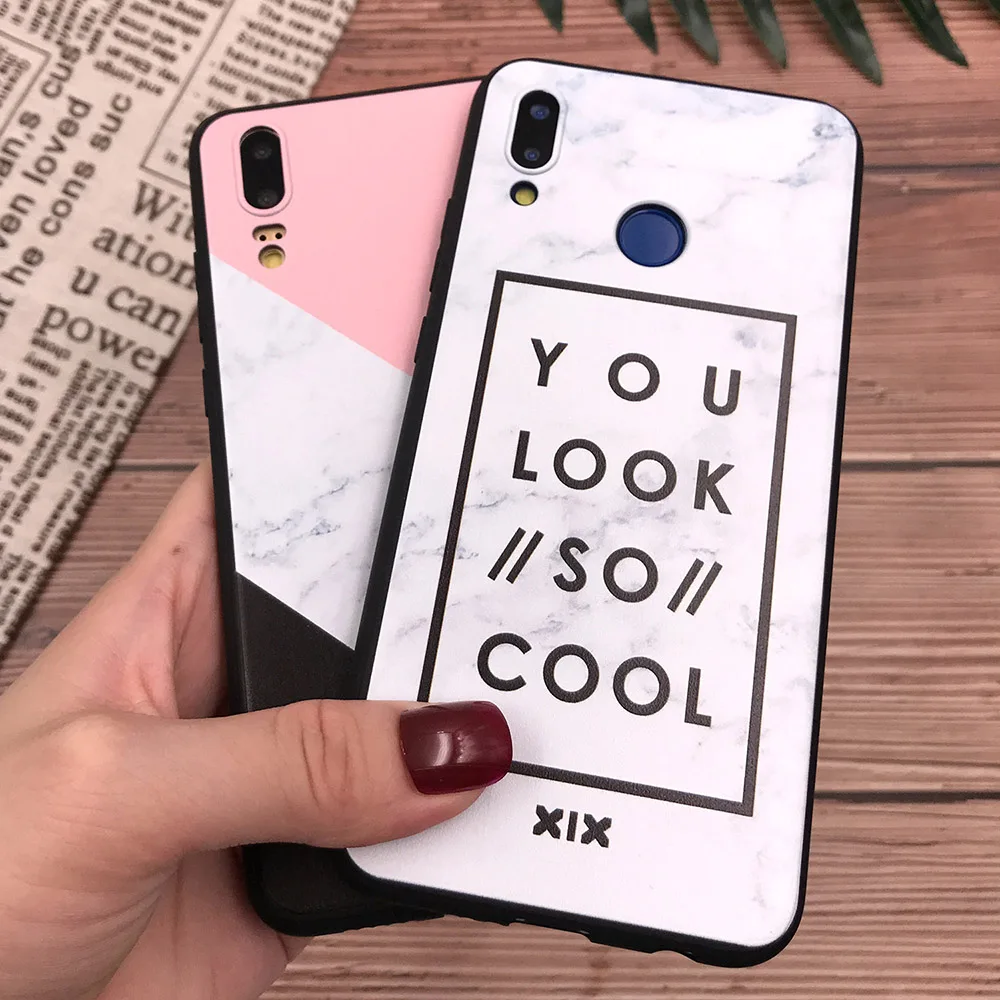 Для Huawei P20 Lite чехол Чехол под мрамор для P9 2017 P8 P10 Pro Plus Honor 9 Mate 10 |