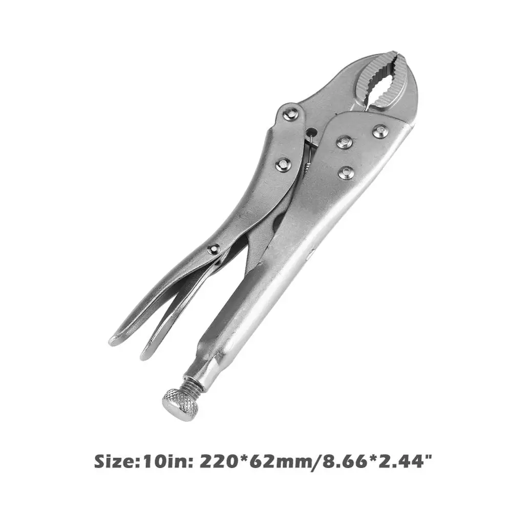 Round Jaw Pliers Сварочный инструмент из углеродистой стали, регулируемые противоскользящие круглые/прямые плоскогубцы, фиксирующие тиски, щипцы, зажим - Цвет: Round Jaw Pliers