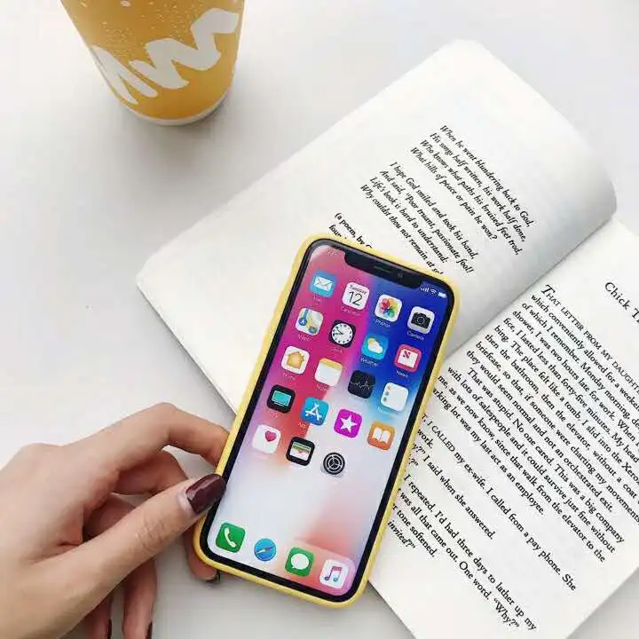 Candy Matte Phone Case For iPhone 11 Pro 7 Plus 6 6s 8 X XR XS MAX Simple Solid Color Ultrathin Scrub Silicon Soft yellow Cover |