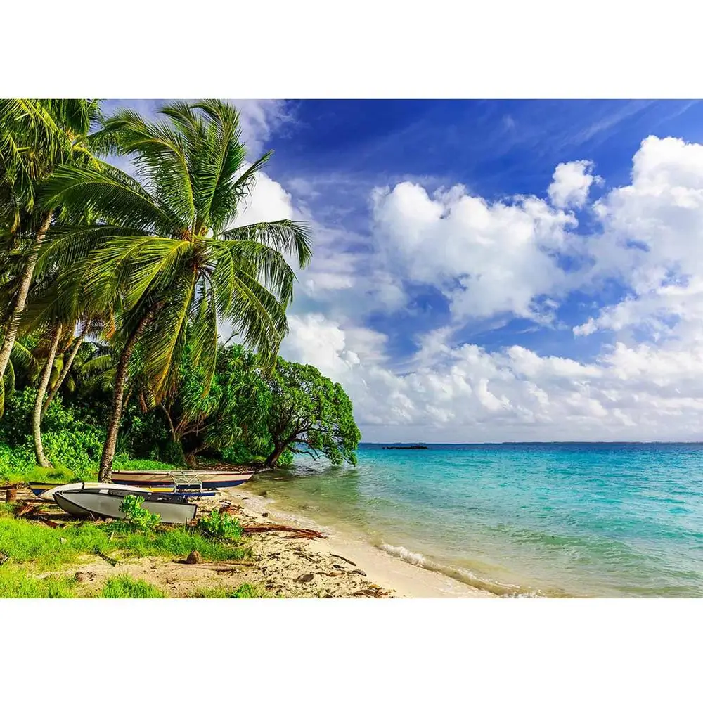 

Beach Coconut Tree Vinyl Photography Background for Wedding Lover Baby Children Backdrops Photo Studio Photobooth Photo Shooting
