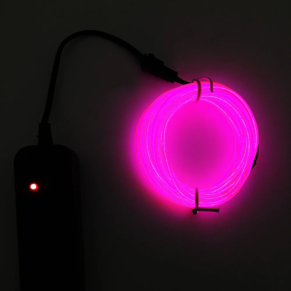 Гибкая светодиодная лента EL Wire светящаяся неоновая лампа рождественские