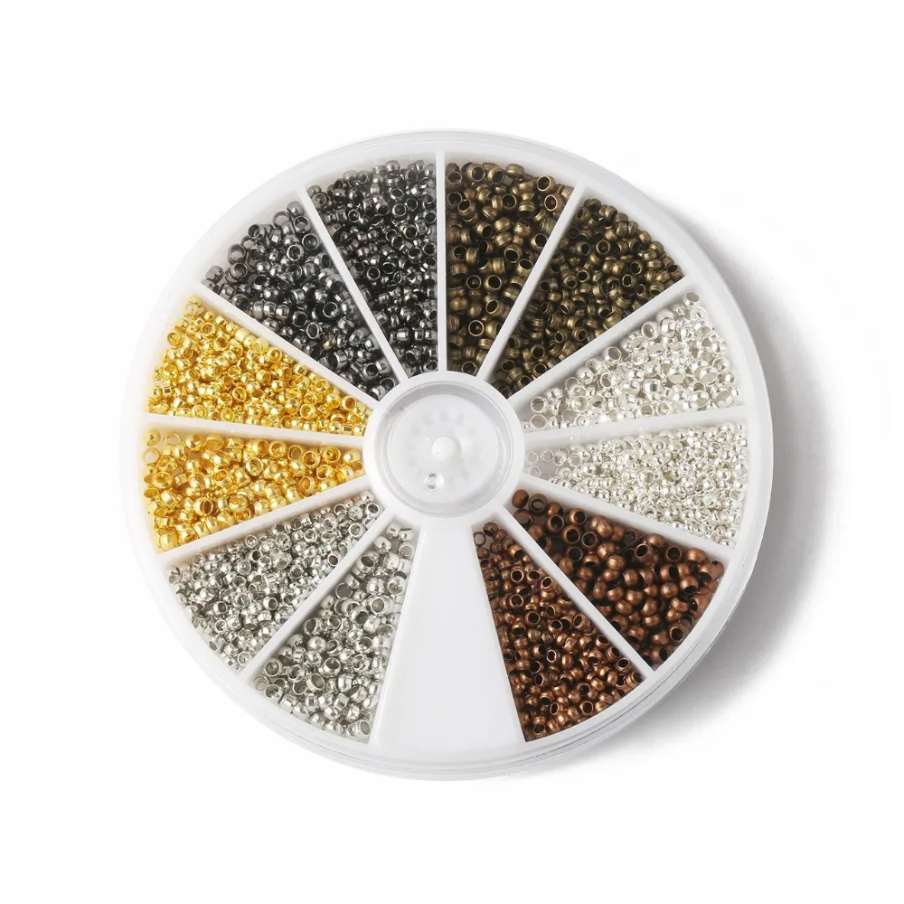 

MADALENA SARARA 2.5mm/2.0mm Crimp End Beads 3300pcs / pack for DIY jewelry making handcraft three colors optional