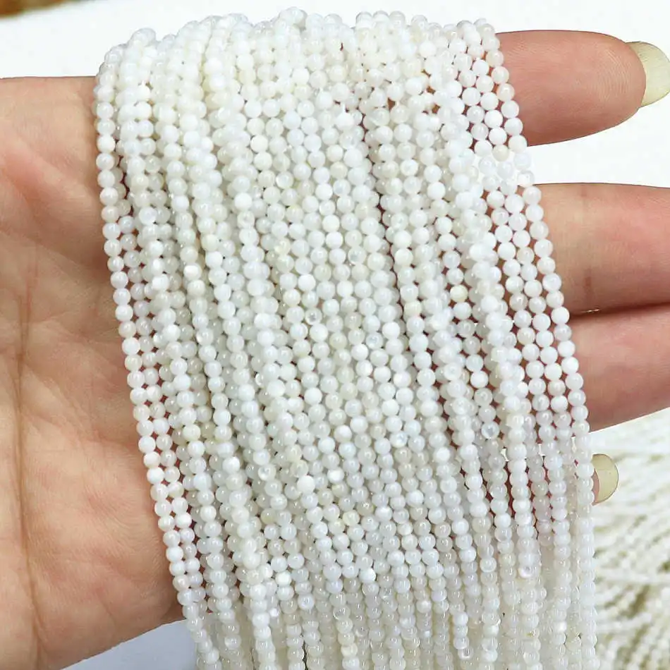 Разные размеры натуральный белый камень 2 мм 3 Горячие DIY Ювелирные изделия
