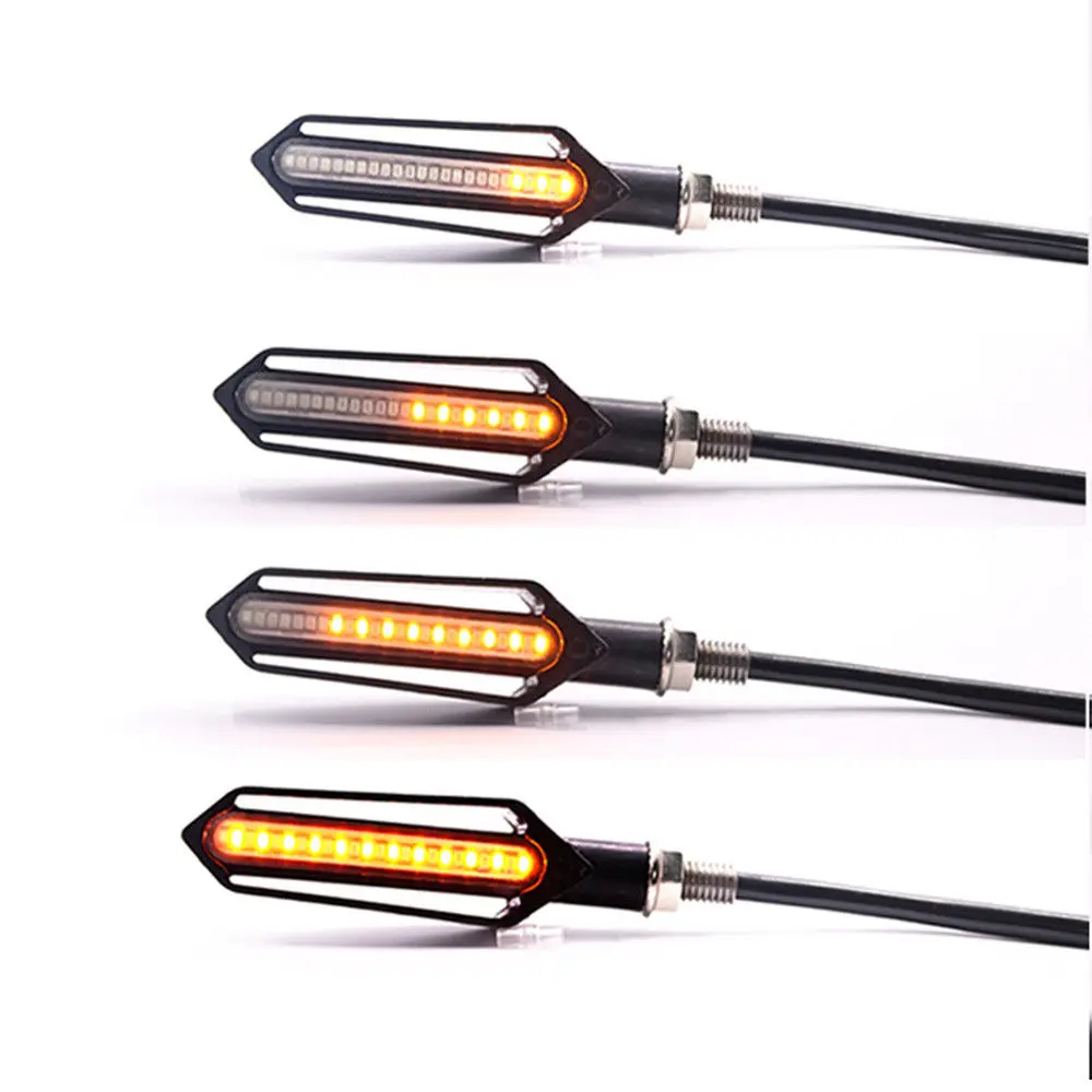 2 шт./лот светодиодный индикатор сигнала поворота мотоцикла с последовательным