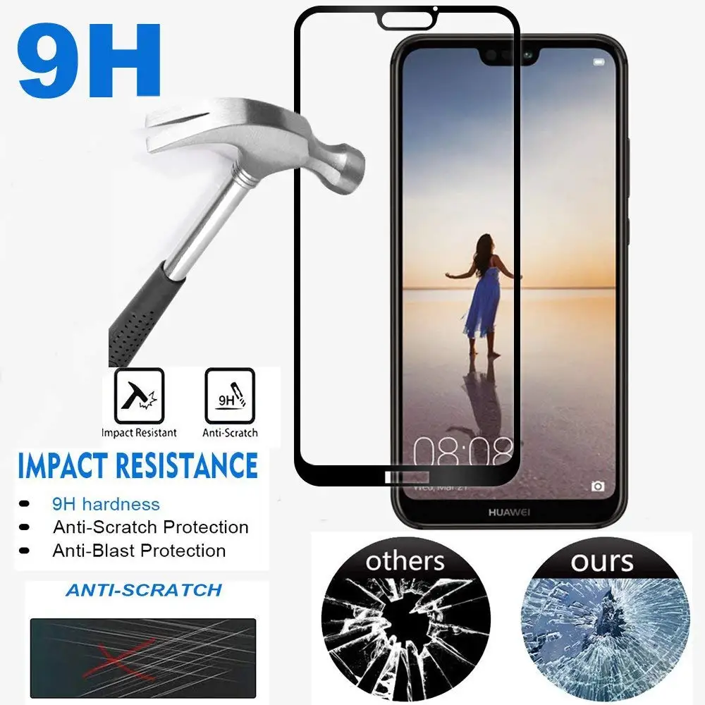 Закаленное стекло 19D с полным покрытием для Huawei Honor 10 P20 P30 Pro Mate 20 Lite 8X 8A защитная