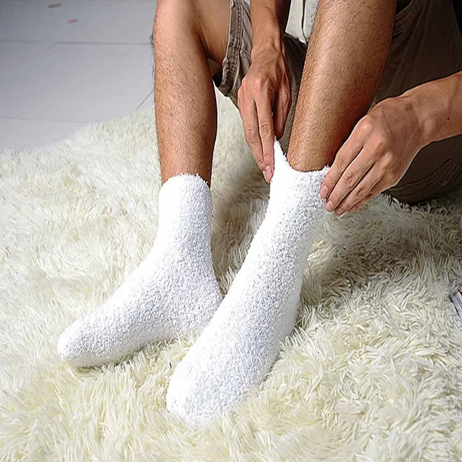 [COSPLACOOL] 1 пара кораллового флиса новые зимние теплые носки мужские Модные harajuku