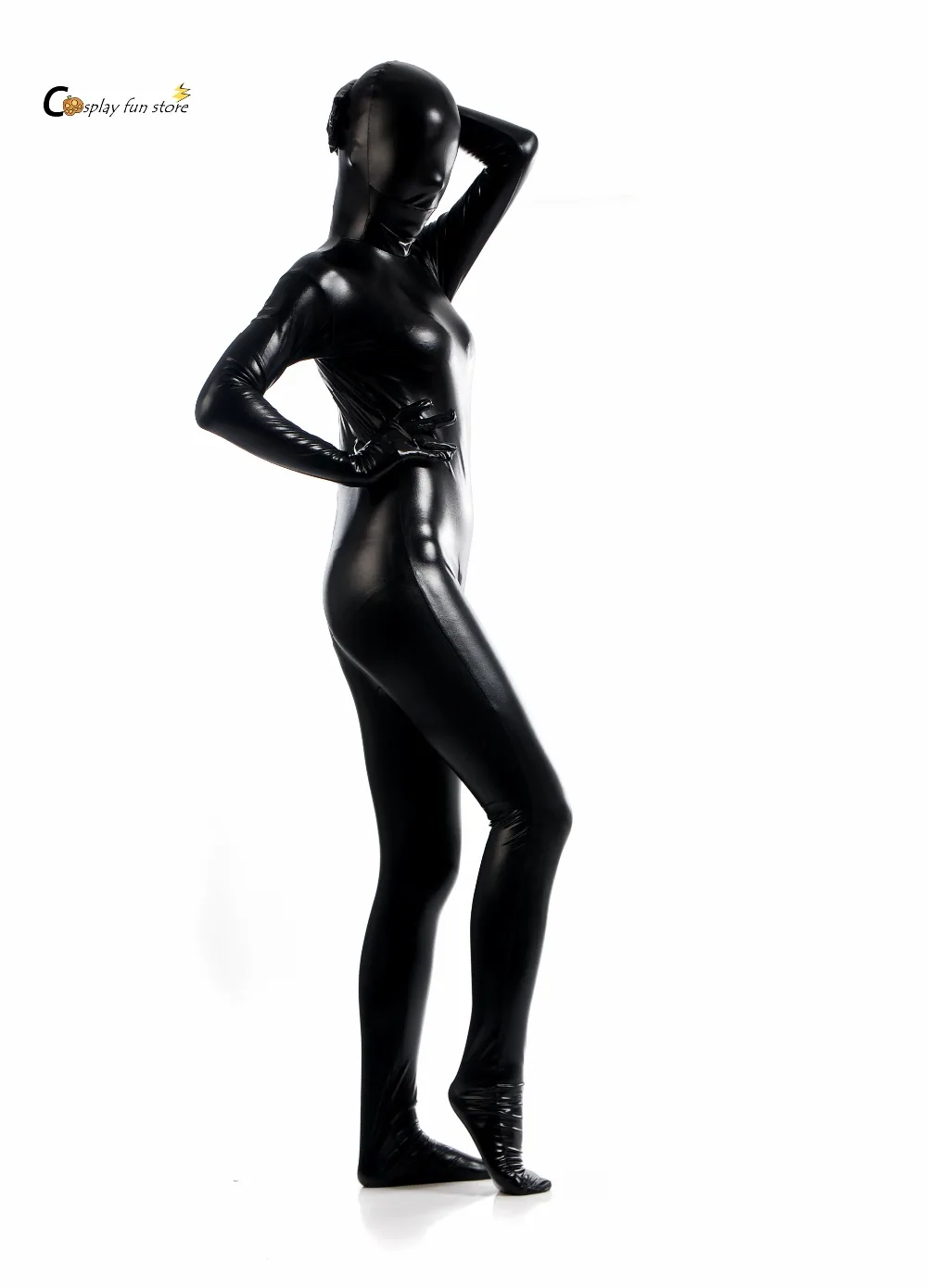 2018 Бесплатная доставка боди металлик блестящий черный женский комбинезон футы