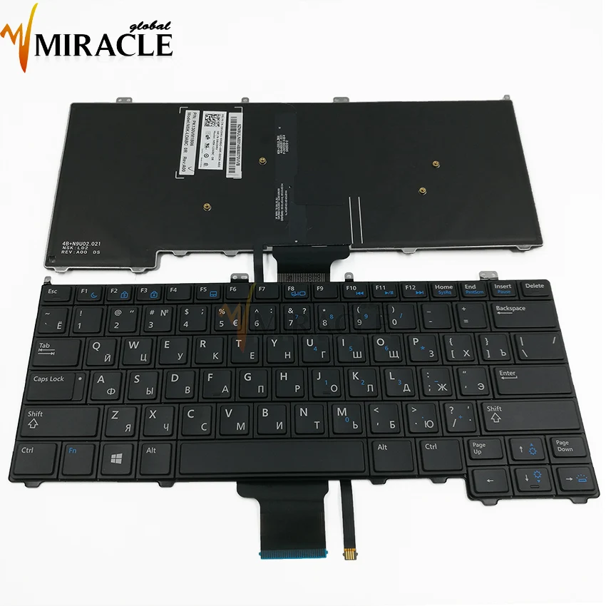 E7440 Русская клавиатура для ноутбука Dell E7420 E7240 E7420D RU черная подсветка 06VDMV 65890 тест