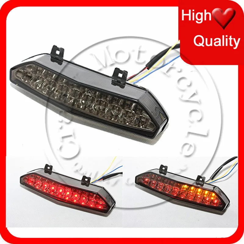 Motorcycle LED Brake Tail Light Turn Signal For Kawasaki Ninja Zx6R ZX10R 2007 2008 ZX 6R 10R Motorbike Smoke TailLight |