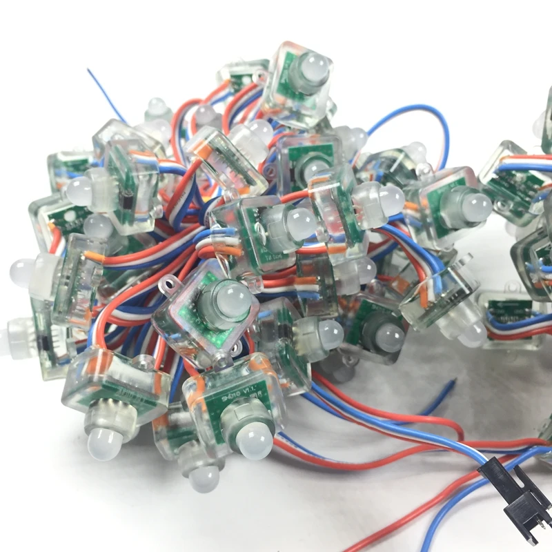 DC 5 V 12 WS2811 РБГ провода площади полный Цвет RGB строки светодиодный пиксель модуль