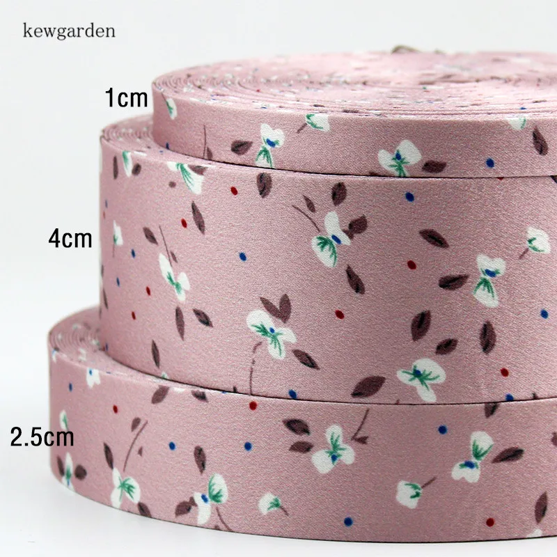 Kewgarden 1 5 &quot1&quot 3/8 &quotЦветочная ткань атласная лента DIY брошь серьги аксессуары для