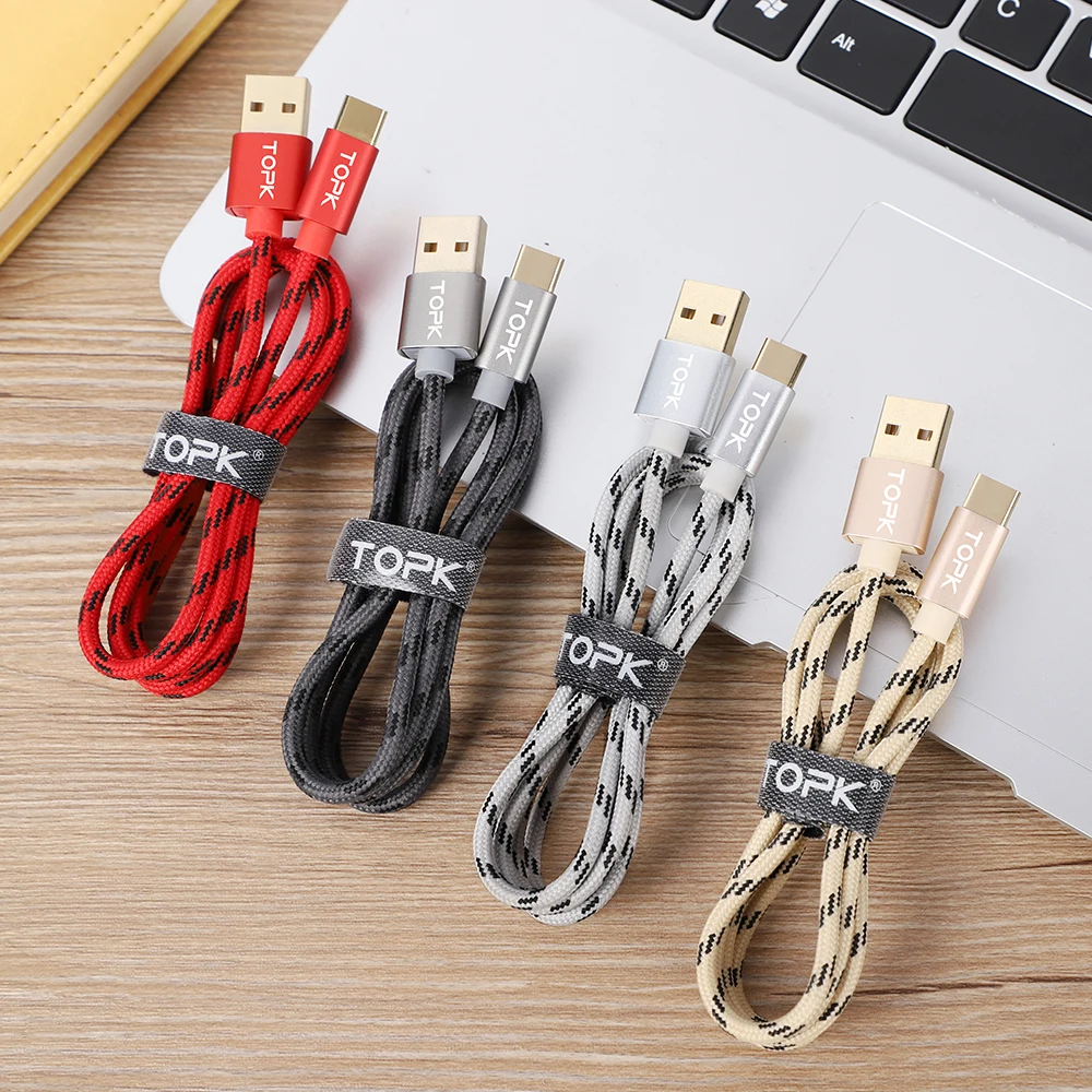 TOPK Original 1M 2m USB Type C Cable - Fast Data Transfer and Charging for Xiaomi 4C, OnePlus 2, Nokia N1, Macbook image 5