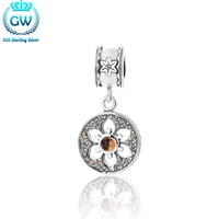 flower charm for bracelet nature necklace swarovs pendant 925 sterling silver jewelry charms diy for womens christmas gift s469
