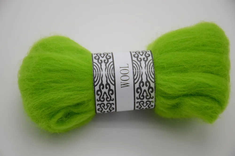 Игла DIY Войлок 66s шерстяной Войлок poke fun мягкое чувство шерсти топы ровинг DIY спин "Зеленый монстр серии" 10 г/10 шт./лот