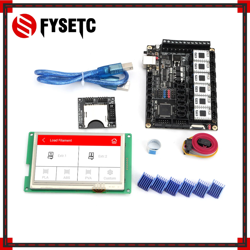 Материнская плата все в одном FYSETC F6 V1.3 + 6 шт. TB67S109 Stepsticker S109 Драйвер шагового