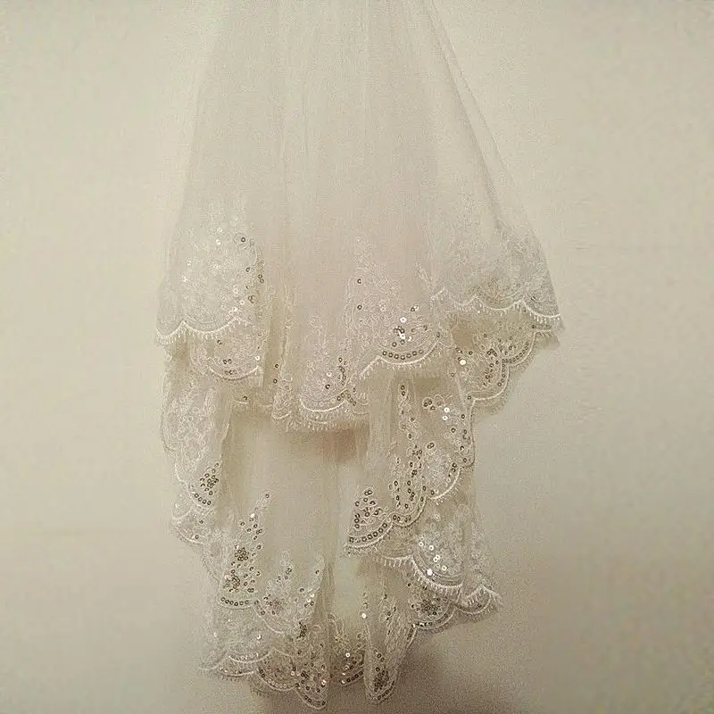 Фата свадебная двухслойная с гребнем и блестками 1 5 м|wedding veil|bridal veilshort bridal veil |
