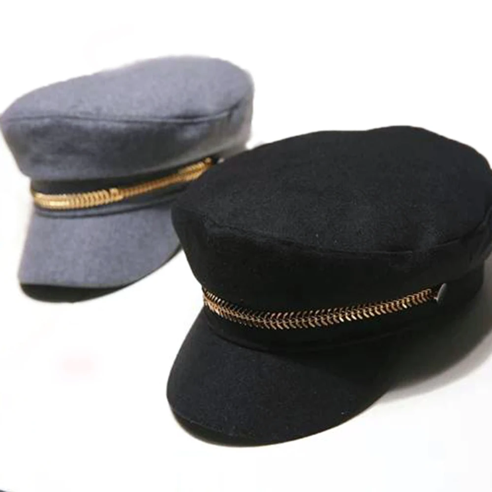 Новинка 2019 модные береты в стиле милитари для женщин и мужчин на осень зиму