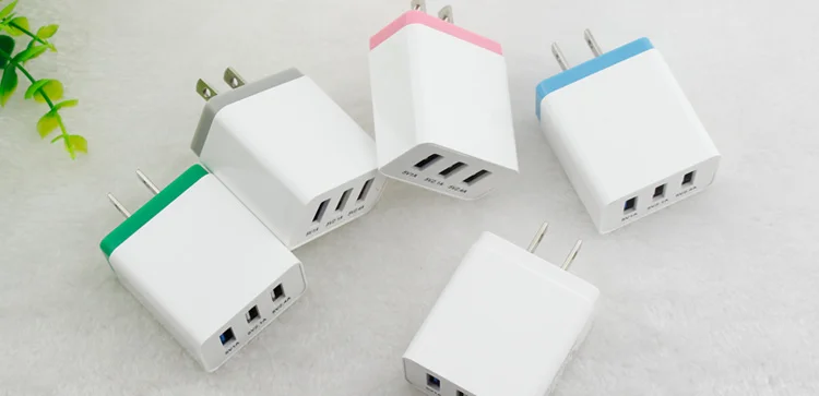 USB зарядное устройство 5 V 3A 3 порта Универсальное для iPhone samsung huawei Xiaomi Мобильный