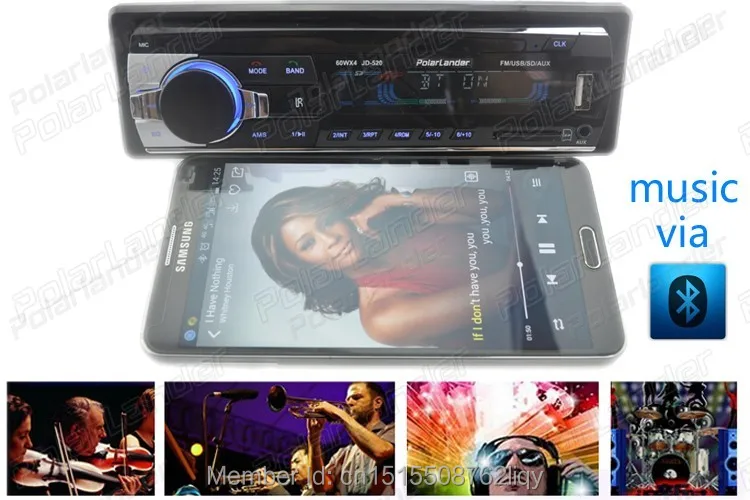 Автомобильный Радио стерео плеер Bluetooth AUX-IN MP3 FM/USB/1 Din/дистанционное управление автомобильный аудио авто MP3 плеер в тире в один din Размер