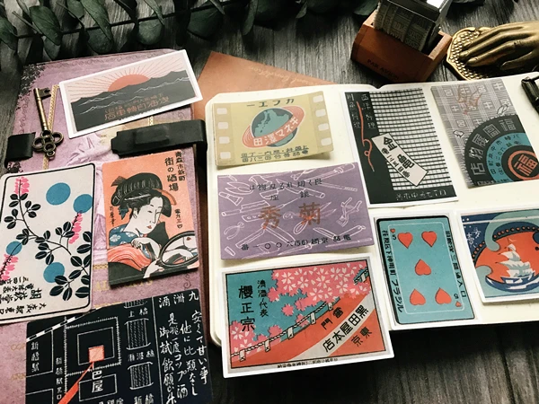 Винтажные японские Ukiyo плакаты Скрапбукинг наклейки на Материал декоративные красочные наклейки DIY ремесло фотоальбомы мусорный журнал