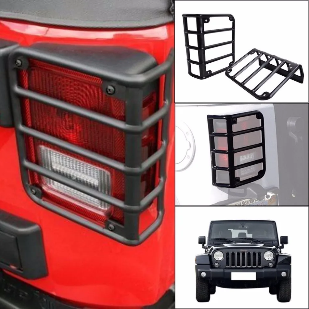 Для 2007 2017 Jeep Wrangler JK неограниченное матовый черный светильник гвардии Чехлы для