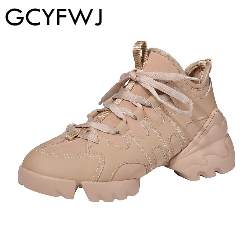 GCYFWJ/женские кроссовки модель 2019 года модная обувь на платформе для Пап женская из