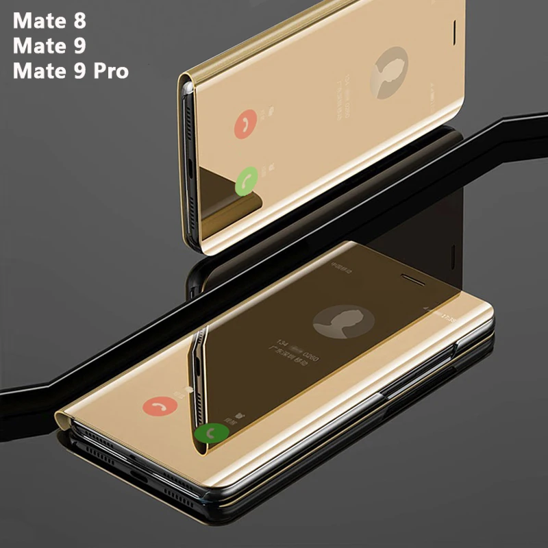 Флип-чехол для телефона с умным зеркалом чехол HuaWei mate 8 9 Pro 9pro кожаные прозрачные