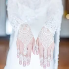 Водостойкая временная татуировка, белая татуировка на руку, цветок, искусственная татуировка, наклейка для женщин, девушек, кружевной браслет, тату, свадебный макияж