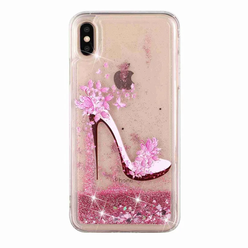Чехол для телефона iPhone XS MAX XR 8 Plus 7 6 S 5 5S SE защитный чехол Блестящий зыбучий песок