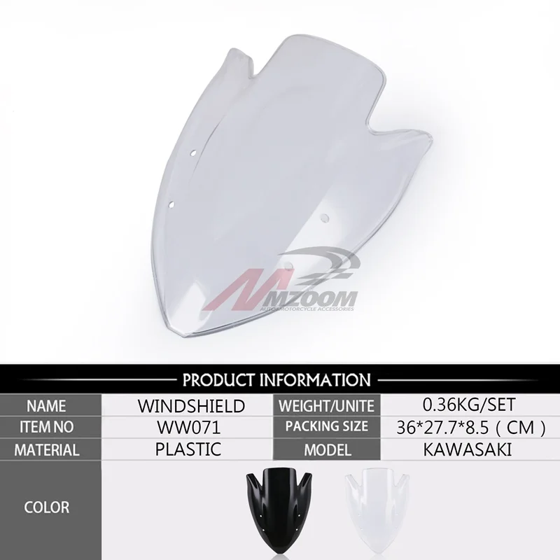 Дефлекторы ветрового стекла для мотоцикла Kawasaki Z1000 Z 1000 2003 2004 2005 2003-2006 Double Bubble |