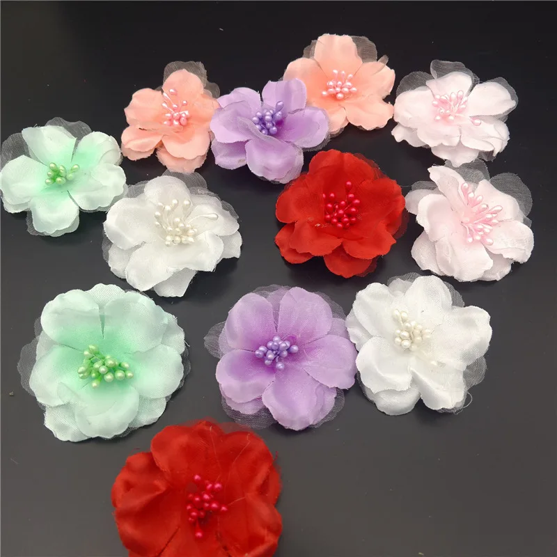 10 шт. 5 см шелковые Azalea искусственные цветочные головки для свадебной вечеринки