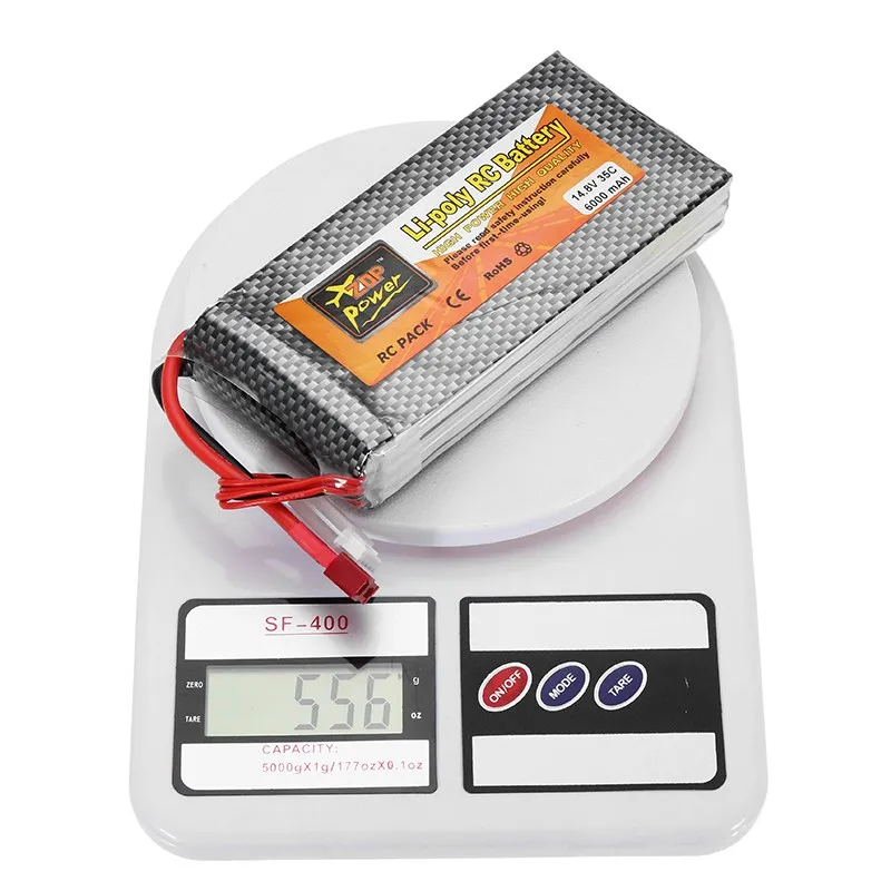 Аккумулятор ZOP Power 14 8 в 6000 мА/ч 35C литий полимерный аккумулятор Т образный разъем