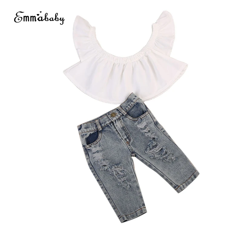2 шт./компл. детская одежда топы с рукавами крылышками для новорожденных девочек +