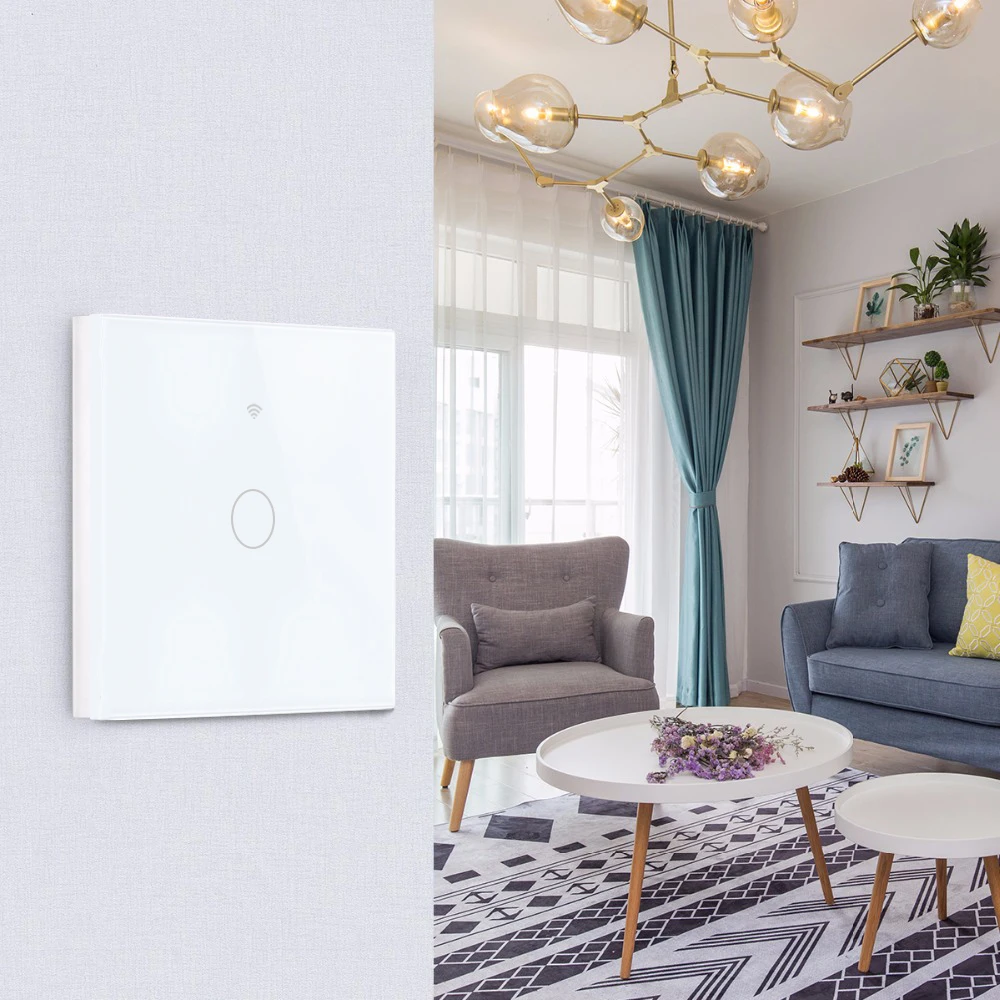 SESOO WIFI Smart Touch Switch APP Wireless Remote Light Wall Crystal Glass Panel Works With Alexa / Google Home | Обустройство дома