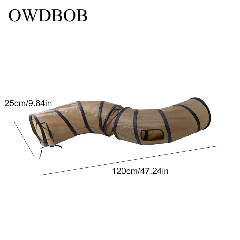 OWDBOB "S" туннель для кошек Забавный игровой туннель для кошки Складная собака кошка игрушка «туннель» объемный котенок щенок кролик играть туннель товары для домашних животных