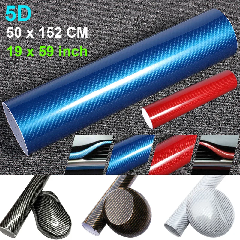 5D углеродного волокна виниловые наклейки Премиум DIY стикер автомобиля PC