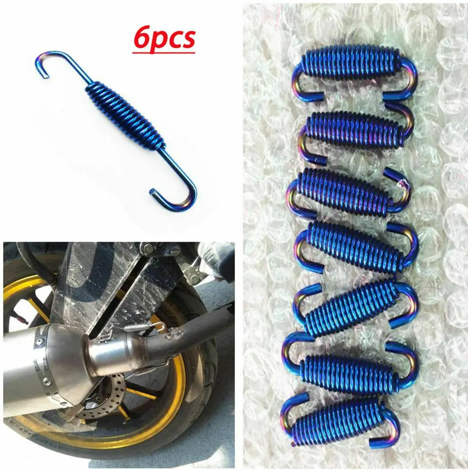 Синий мотоцикл выхлопной трубы пружины крюк для соединение глушителя трубки