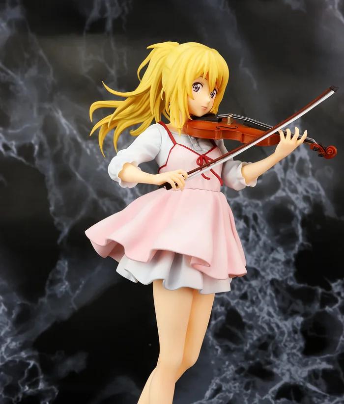 PULCHRA Your Lie в апреле Miyazono Kaori скрипка розовая юбка ПВХ фигурка Коллекционная модель