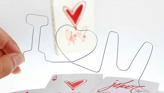 Проволочная память Металл I LOVE U железная проволока Волшебные Трюки крупным