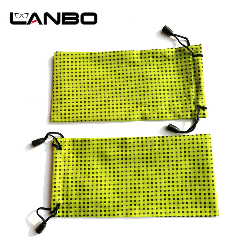 LANBO 100 шт./лот Чехол для очков мягкая Водонепроницаемая клетчатая ткань оптовая