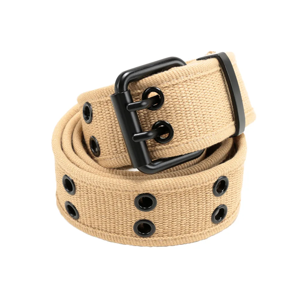 2 отверстия модная парусиновая поясной ремень регулируется унисекс пояс двойные