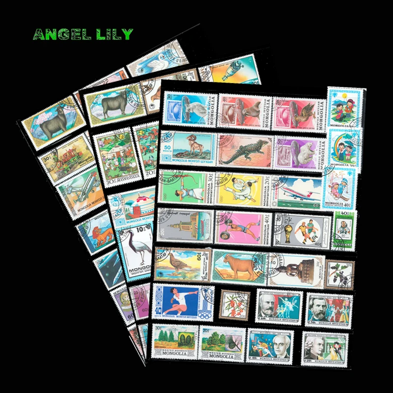 

80 PCS Unused Mongolia Postage Stamps With Post Mark For Collecting